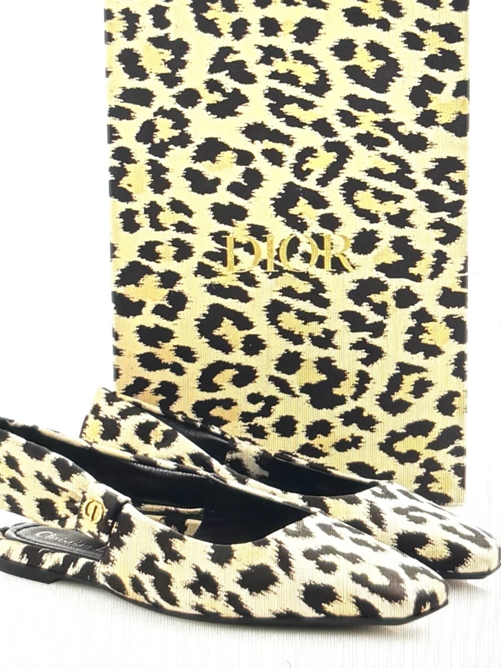 🆕 Dior Leopard print  Slingback Flats  😍